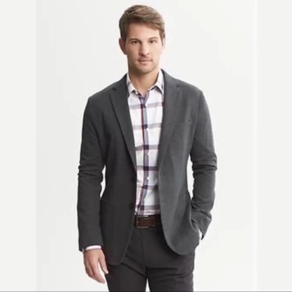 Banana Republic Blazer 44R Slim Fit Wool Suit Jacket Classic Preppy Academia